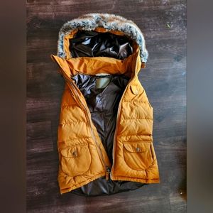 Athleta Puffy Winter Vest -  Mustard Color - Size S